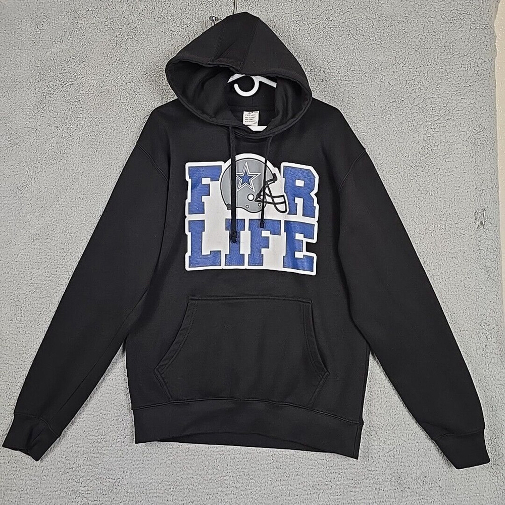 For Life DALLAS football Unisex Hooded Size XL Sweatshirt COWBOYS hoodie